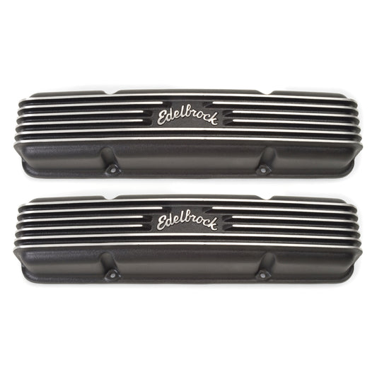 Edelbrock Valve Cover Classic Series Chevrolet 1959-1986 262-400 CI V8 Black - Burkken Auto Parts