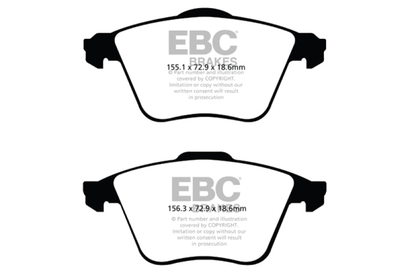 EBC 07-13 Mazda 3 2.3 Turbo Greenstuff Front Brake Pads - Burkken Auto Parts