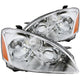 ANZO 2002-2004 Nissan Altima Crystal Headlights Chrome - Burkken Auto Parts