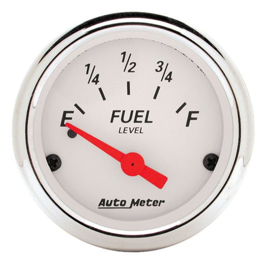Autometer Arctic White 52mm 0-30 OHM Short Sweep Electronic Fuel Level Gauge - Burkken Auto Parts