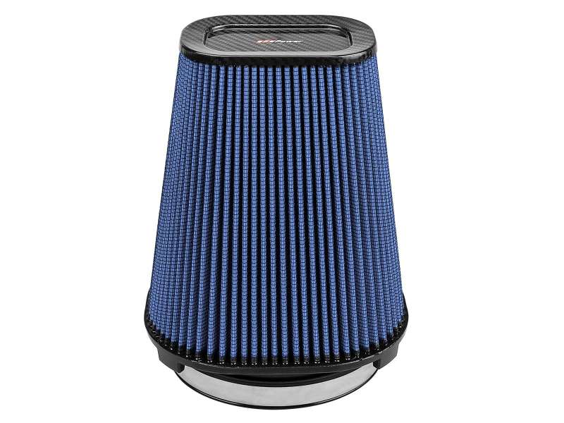 aFe Magnum FLOW Pro 5R Air Filter (5.5x 7.5)in F (9x 7)in B (5.8 x 3.8)in T (Carbon Fiber) x 10in H - Burkken Auto Parts