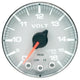 Autometer Spek-Pro Gauge Voltmeter 2 1/16in 16V Stepper Motor W/Peak & Warn Slvr/Chrm - Burkken Auto Parts