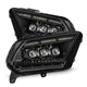 AlphaRex 13-14 Ford Mustang NOVA LED Proj Headlights Alpha-Blk w/Actv Light & Seq.Sig / SB DRL - Burkken Auto Parts