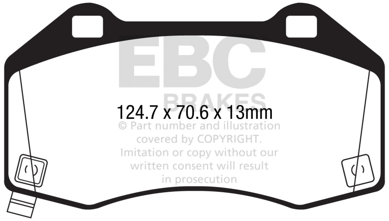 EBC 2017+ Fiat 124 Spider 1.4L Turbo Abarth Greenstuff Front Brake Pads - Burkken Auto Parts
