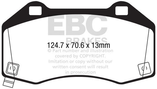 EBC 2017+ Fiat 124 Spider 1.4L Turbo Abarth Greenstuff Front Brake Pads - Burkken Auto Parts