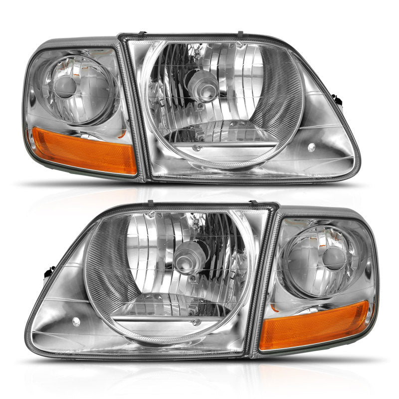 ANZO 1997-2003 Ford F-150 Crystal Headlight G2 Clear With Parking Light - Burkken Auto Parts