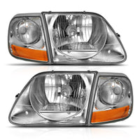 ANZO 1997-2003 Ford F-150 Crystal Headlight G2 Clear With Parking Light - Burkken Auto Parts