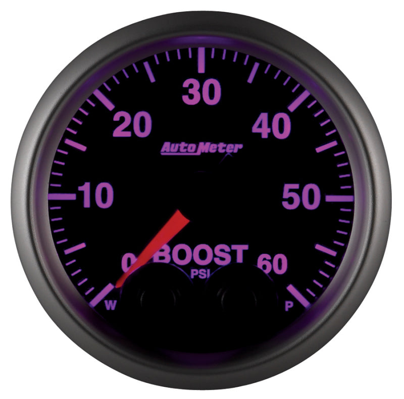 Autometer Elite 52mm 0-60 PSI Boost Peak & Warn w/ Electronic Control Gauge - Burkken Auto Parts