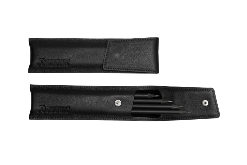 Akrapovic Leather Pencil Case - Black - Burkken Auto Parts