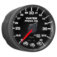 Autometer Spek-Pro - Nascar 2-1/16in Water Press 0- 40 psi Bfb - Burkken Auto Parts