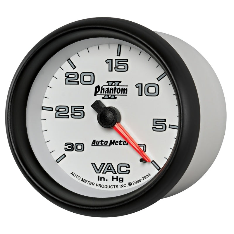 AutoMeter Gauge Vacuum 2-5/8in. 30Inhg Mechanical Phantom II - Burkken Auto Parts