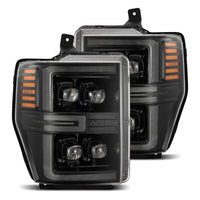 AlphaRex 08-10 Ford F250-550 NOVA-Series LED Projector Headlights Alpha-Blk w/Activ Light/Seq Signal - Burkken Auto Parts