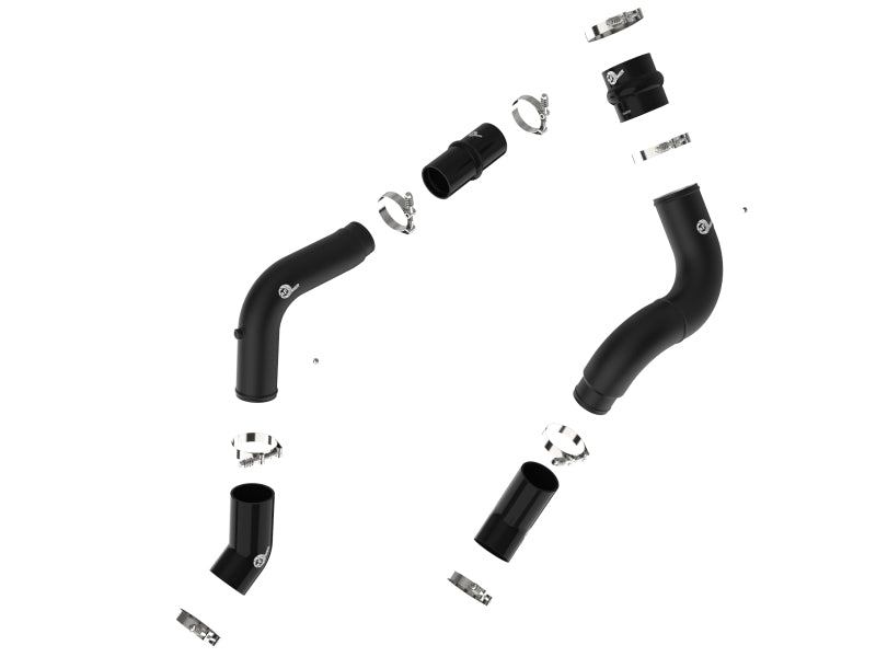 aFe BladeRunner Aluminum Hot and Cold Charge Pipe Kit Black RAM Diesel Trucks 19-23 L6-6.7L (td) - Burkken Auto Parts