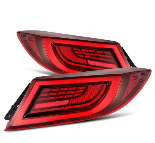 AlphaRex 22-24 Toyota GR86 LUXX LED Taillights Vivid Red - Burkken Auto Parts