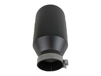 aFe Power Universal 5in Inlet 8in Outet MACH Force-XP Clamp-On Exhaust Tip - Black - Burkken Auto Parts