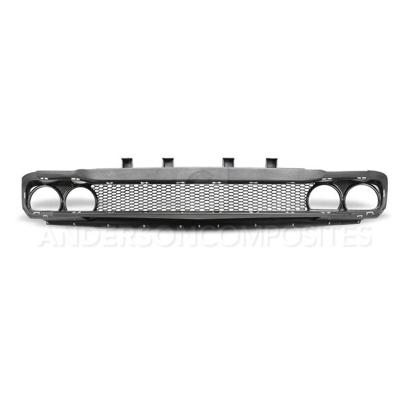 Anderson Composites 15-18 Dodge Challenger Type-AS Front Upper Grille - Burkken Auto Parts