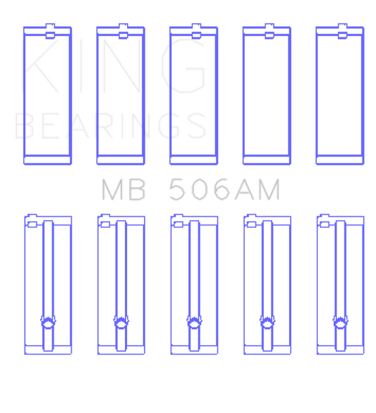 King Engine Bearings Toyota 22R (Size +0.75mm) Main Bearing Set