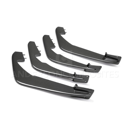 Anderson Composites 20-21 Chevrolet Corvette C8 Stingray Carbon Fiber Rear Diffuser Fins (Set of 4) - Burkken Auto Parts
