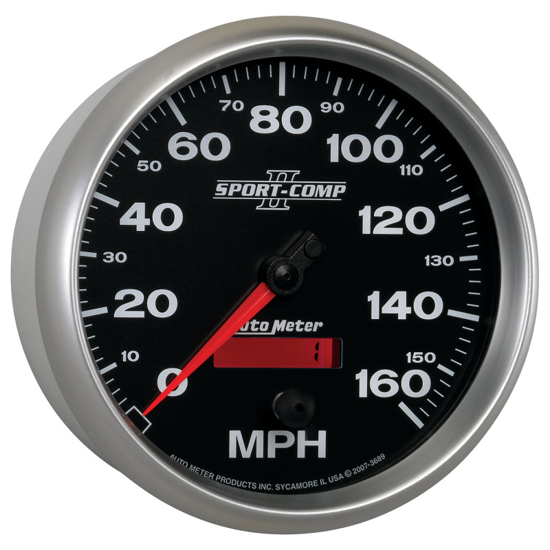 Autometer Sport-Comp II 5 inch 0-160MPH Electronic Programmable Speedometer - Burkken Auto Parts
