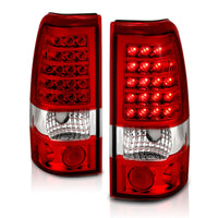 ANZO 1999-2007 Chevrolet Silverado 1500 LED Taillights Red/Clear - Burkken Auto Parts