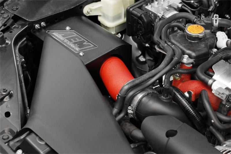 AEM 2018 Subaru WRX STI 2.5L H4 F/I Cold Air Intake System - Wrinkle Red - Burkken Auto Parts