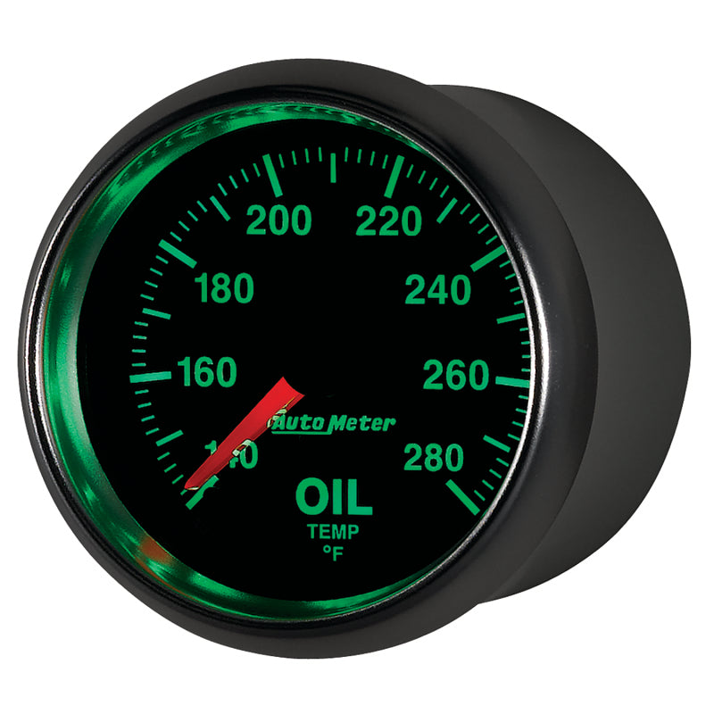 Autometer GS Series 2-1/16in Oil Temperature Gauge 140-280 Degrees Electric Full Sweep - Burkken Auto Parts