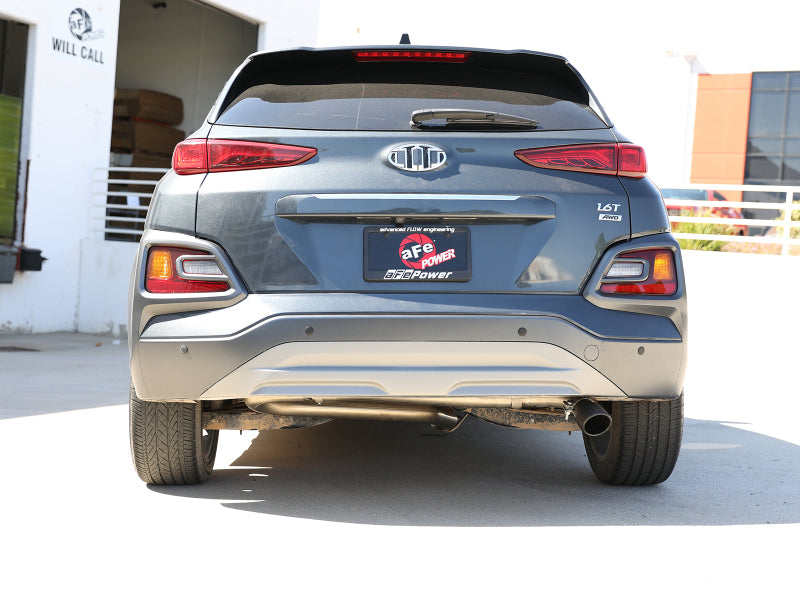 aFe Takeda 2.5in 304 SS Axle-Back Exhaust w/o Muffler w/BlackTips 18-22 Hyundai Kona L4-1.6L (t) AWD - Burkken Auto Parts