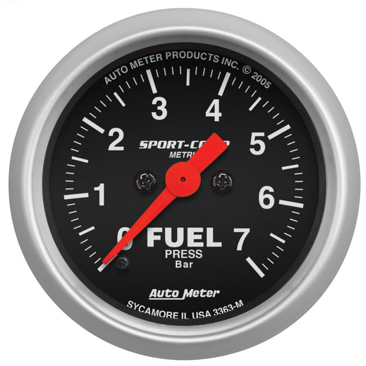 Autometer 2-1/16in 7BAR Digital Stepper Motor Sport-Comp Fuel Pressure Gauge - Burkken Auto Parts