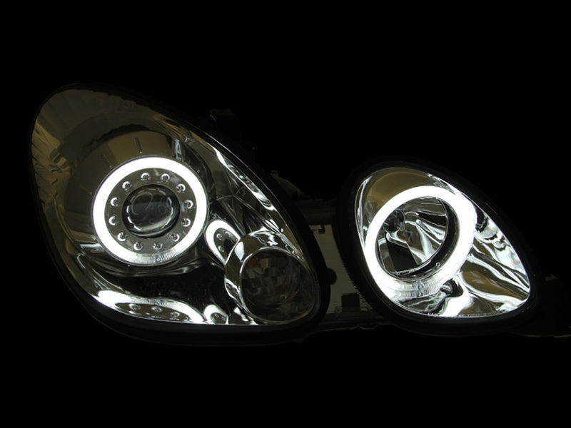 ANZO 1998-2005 Lexus Gs300 Projector Headlights w/ Halo Chrome - Burkken Auto Parts