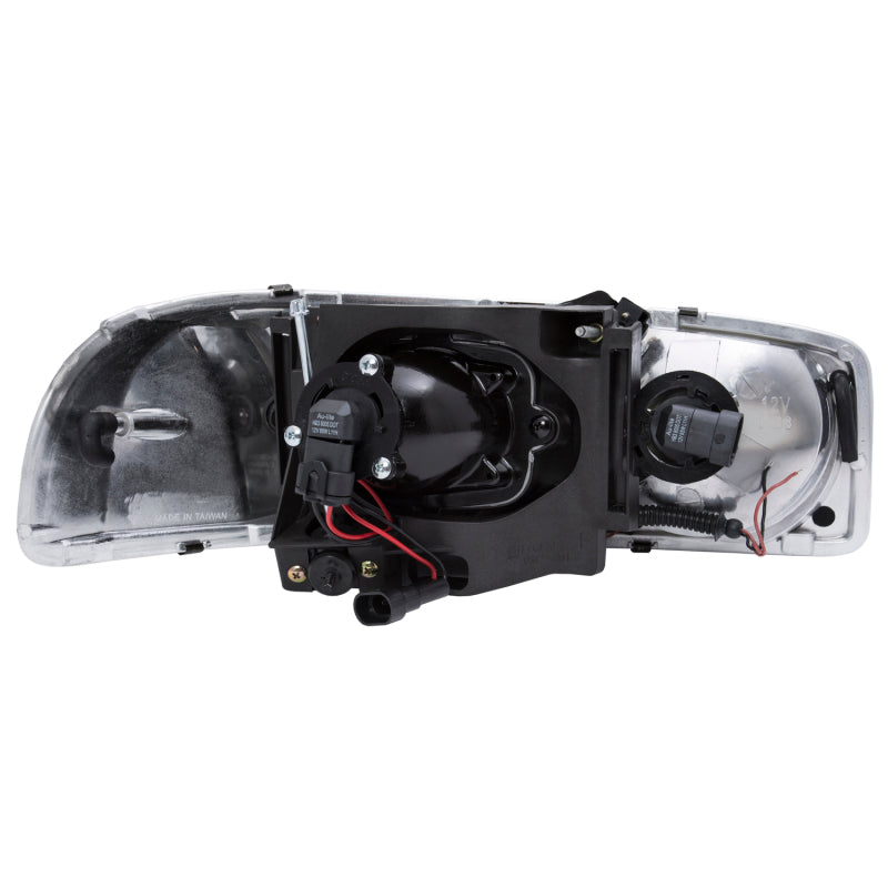 ANZO 1999-2006 GMC Sierra 1500 Projector Headlights w/ U-Bar Black - Burkken Auto Parts
