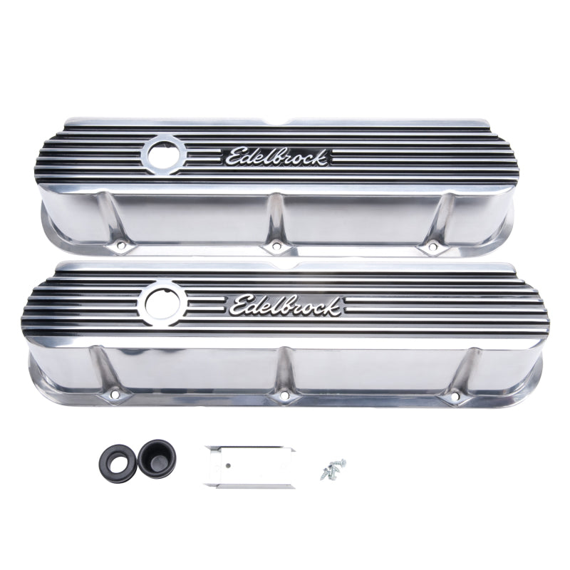 Edelbrock Valve Cover Elite II Series Ford 289-302-351W CI V8 Tall Polished - Burkken Auto Parts