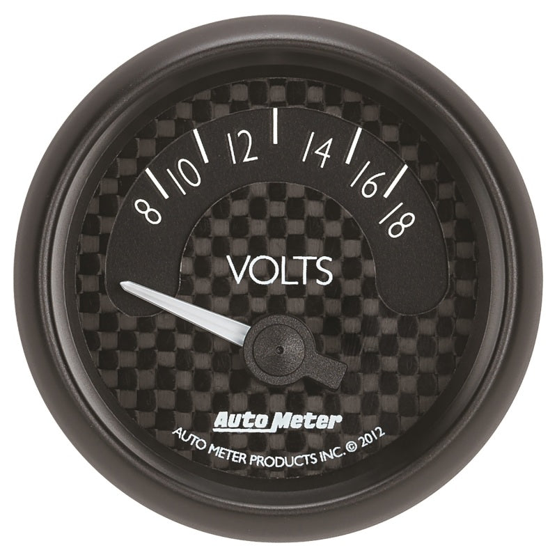 Autometer GT Series 52mm Short Sweep Electronic 8-18 Volts Voltmeter - Burkken Auto Parts