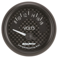 Autometer GT Series 52mm Short Sweep Electronic 8-18 Volts Voltmeter - Burkken Auto Parts