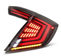 AlphaRex 16-21 Honda Civic Hatchback/ Type-R FK8 Nova-Series LED Tail Lights (Pair) - Alpha Black - Burkken Auto Parts