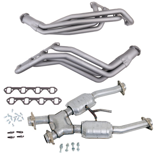 BBK 94-95 Ford Mustang 5.0L 1-5/8 Long Tube Headers w/High Flow Catted X-Pipe (Ti Ceramic) - Burkken Auto Parts