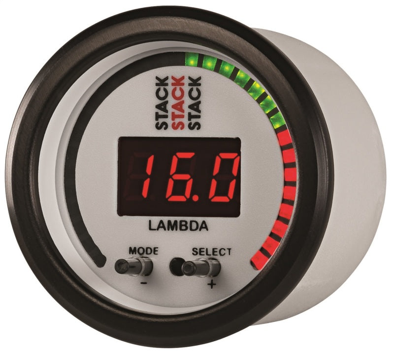 Autometer Stack 52mm Pro-Control Wideband Air/Fuel Ratio (Lambda) Gauge - White - Burkken Auto Parts