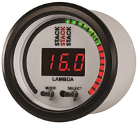Autometer Stack 52mm Pro-Control Wideband Air/Fuel Ratio (Lambda) Gauge - White - Burkken Auto Parts