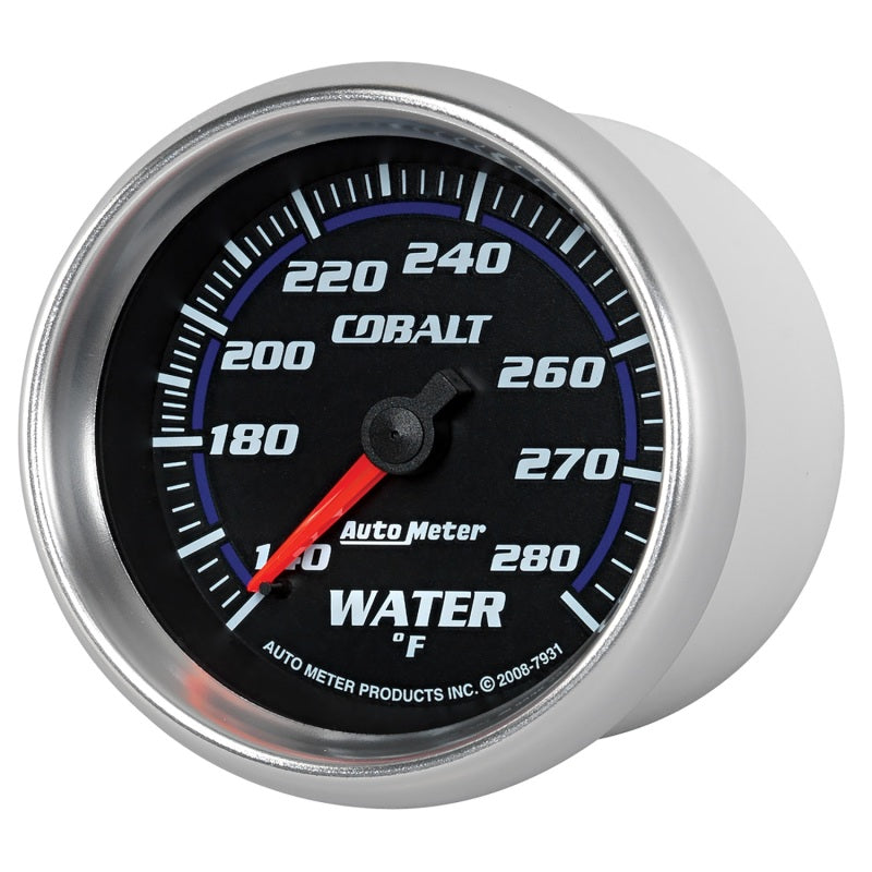 Autometer Cobalt 66.7mm 140-280 degree F. Water Temprature  Gauge - Burkken Auto Parts