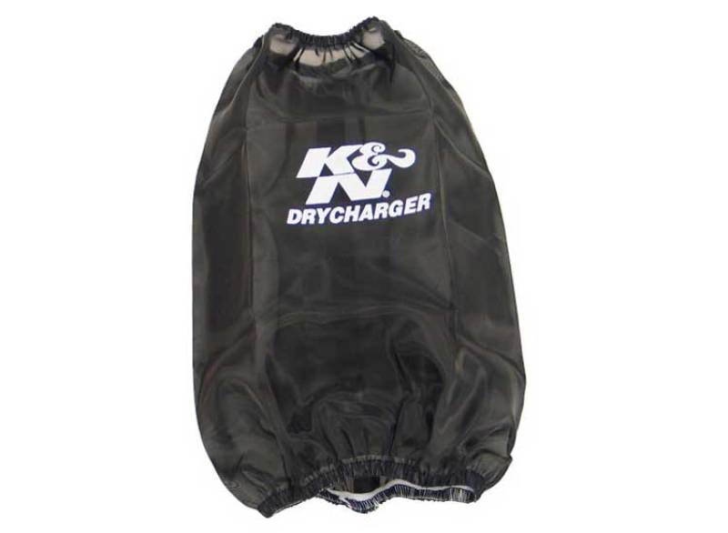 K&N Drycharger Round Tapered Air Filter Wrap 6.5in Base ID/4.5in Top ID/7in H - Black - Burkken Auto Parts