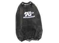 K&N Drycharger Round Tapered Air Filter Wrap 6.5in Base ID/4.5in Top ID/7in H - Black - Burkken Auto Parts
