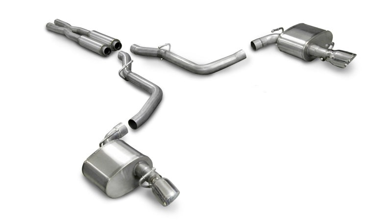 Corsa 2005-2010 Dodge Charger No Towing Hitch SRT-8 6.1L V8 Polished Xtreme Cat-Back Exhaust - Burkken Auto Parts
