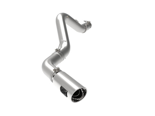 aFe Large Bore-HD 5 IN 409 SS DPF-Back Exhaust System w/Polished Tip 20-23 GM Truck V8-6.6L - Burkken Auto Parts