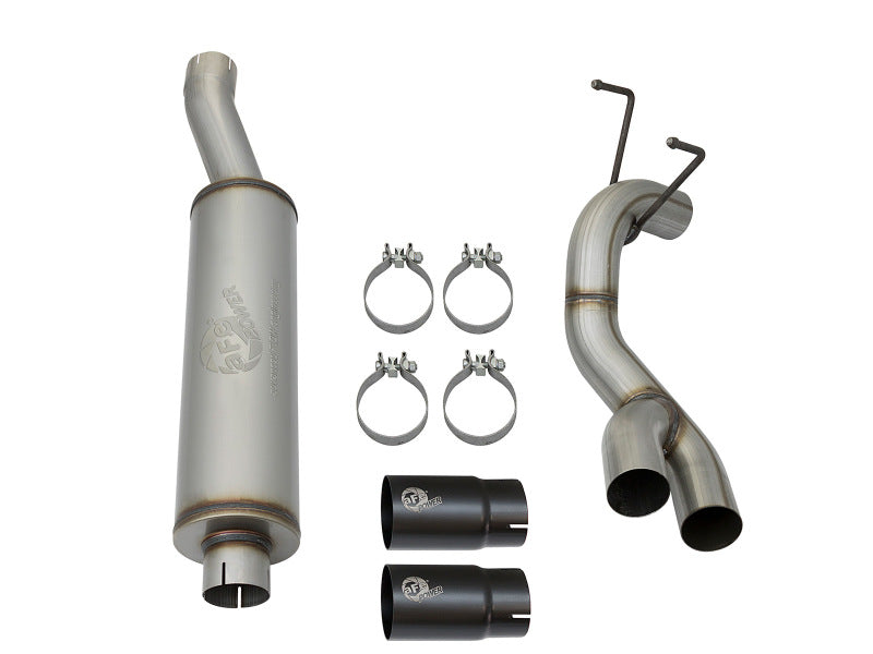 aFe Rebel Series 3-1/2in 409 SS Cat-Back Exhaust System w/Black Tip RAM 2500/3500 14-17 V8 6.4L - Burkken Auto Parts