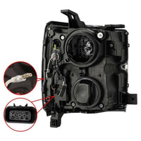 AlphaRex 15-19 Chevy Silverado 2500HD PRO-Series Headlight Plank Chrome w/Activ Light/Seq Signal/DRL - Burkken Auto Parts
