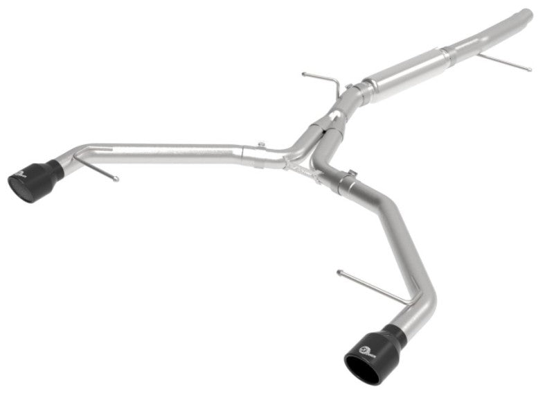 aFe 17-19 Audi A4 (L4-2.0L) MACH Force-Xp  Stainless Steel Axle-Back Exhaust System - Black Tip - Burkken Auto Parts