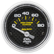 Autometer Marine Carbon Fiber 2-1/16in 80 PSI Electric Oil Pressure Gauge - Burkken Auto Parts