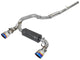 aFe Takeda 3in 304 SS Cat-Back Exhaust System w/ Blue Flame Tip 16-18 Ford Focus RS I4-2.3L (t) - Burkken Auto Parts