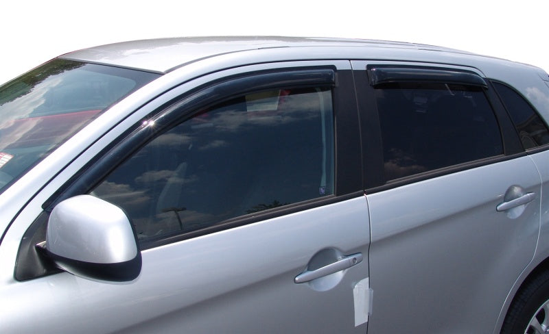 AVS 11-13 Mitsubishi Outlander Sport Ventvisor Outside Mount Window Deflectors 4pc - Smoke - Burkken Auto Parts