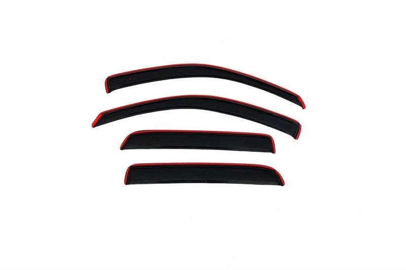 AVS 05-11 Dodge Dakota Quad Cab Ventvisor In-Channel Front & Rear Window Deflectors 4pc - Smoke - Burkken Auto Parts