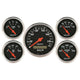 Autometer Designer Black 5 Pc Kit w/ Elec KMH Speedo, Oil Press, Water Temp, Volt, Fuel Level - Burkken Auto Parts